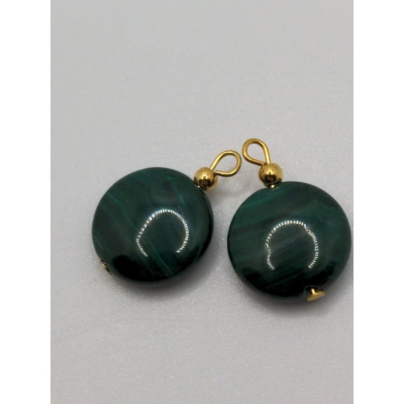 Lee Sands Malachite Interchangeable Dangle Earrings. Set Includes Square - Picture 8 of 8